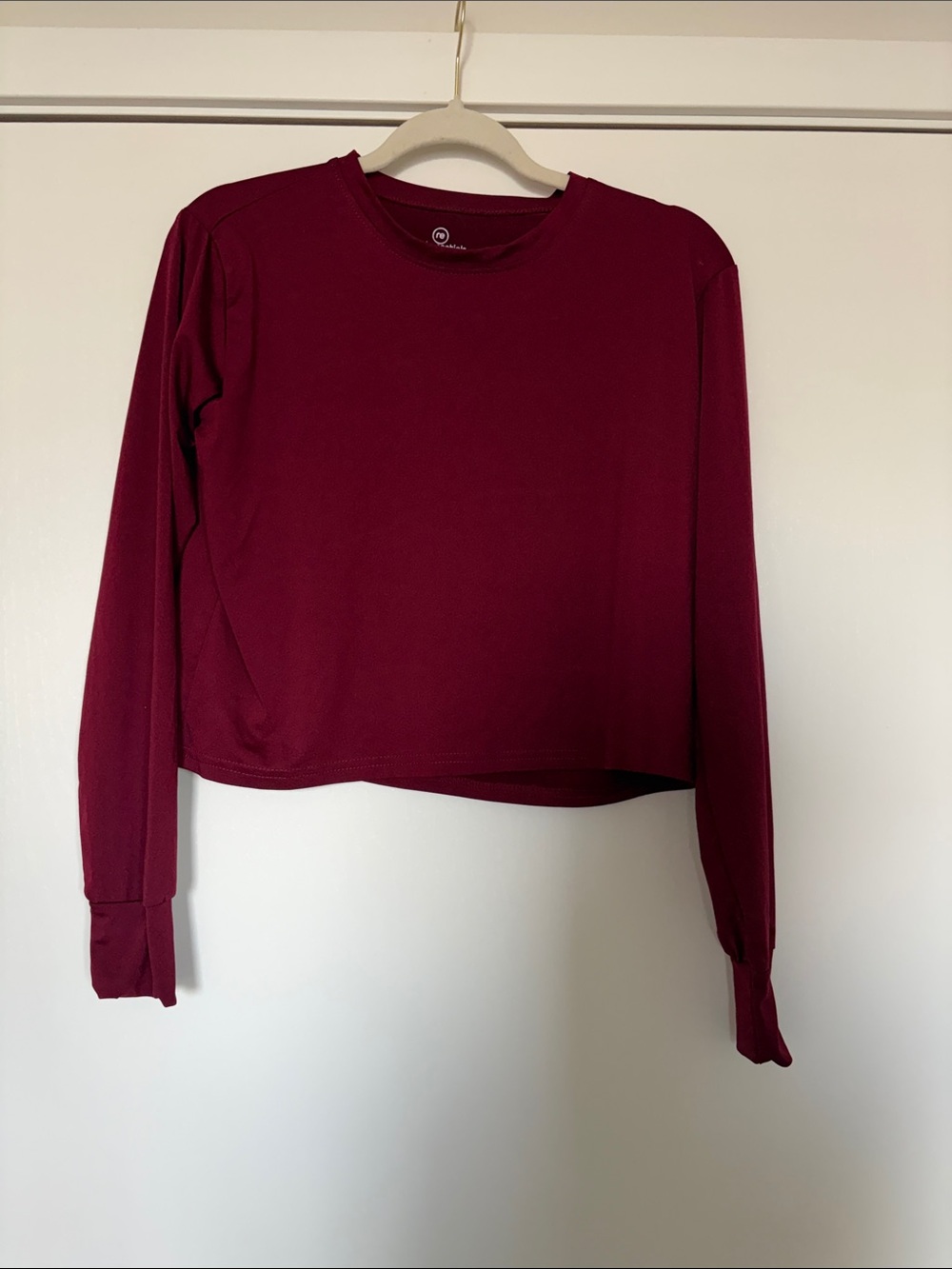 Women’s Burgundy Long Sleeve Crewneck Top